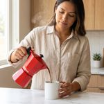 Cafetera Italiana Magefesa Colombia 6 Tazas de Aluminio Color Rojo
