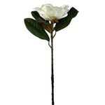Flor Artificial Magnolia Color Blanco de 10 cm para Floreros y Arreglos