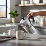 Cafetera Italiana Kenia de Aluminio con Mango de Baquelita 6 Tazas