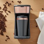 Cafetera Personal de 14 oz con Taza Portátil y Filtro Reutilizable Color Gris