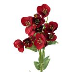 Ramo Artificial Heléboro Color Rojo de 15 cm para Floreros y Arreglos