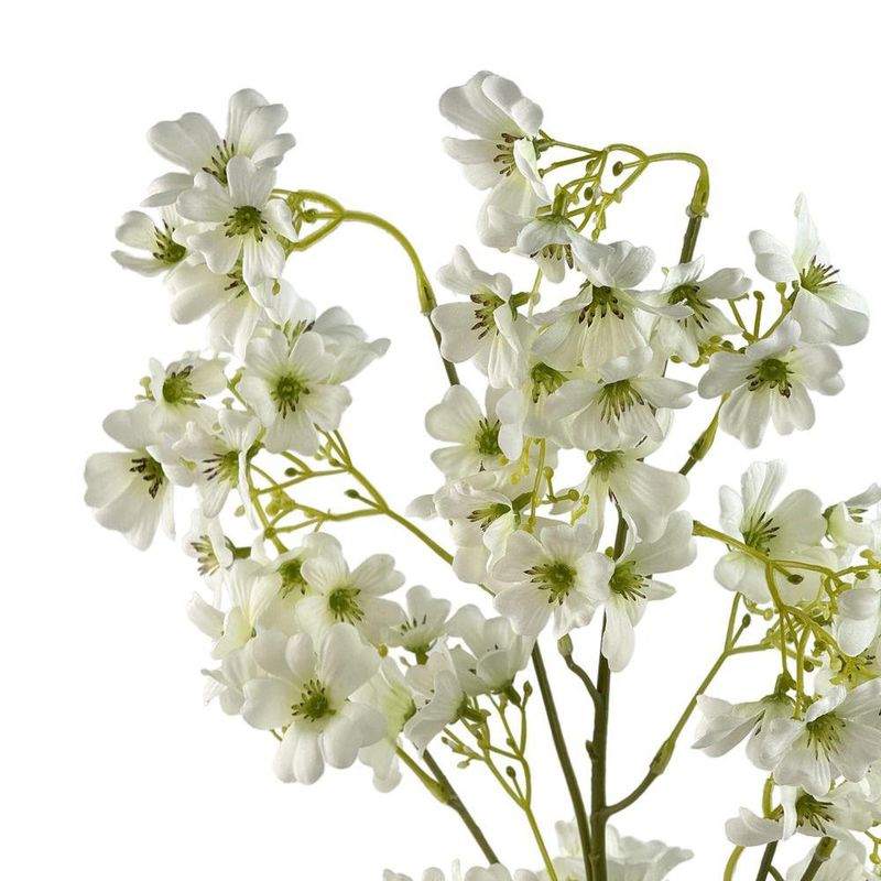 Ramo Artificial Flor Silvestre Color Blanco de 18 cm para Floreros y Arreglos