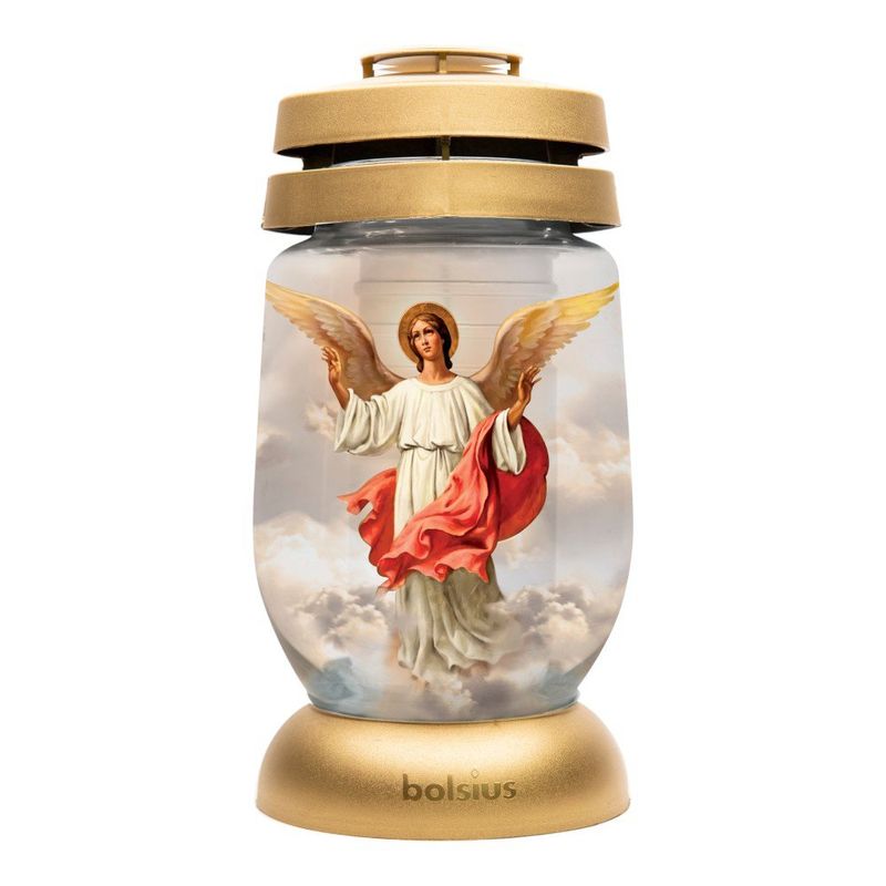 Vela Linterna para Exterior Diseño Ángel Color Dorado