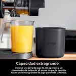 Exprimidor de Prensado en Frío Ninja NeverClog con Control de Pulpa Color Carbón