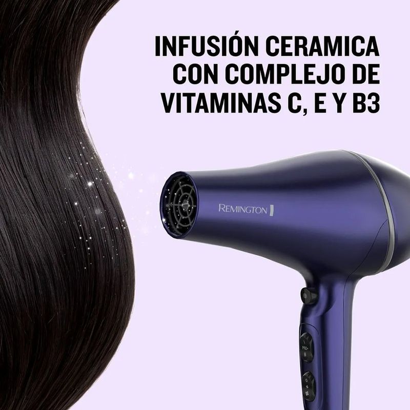 Secador de Cabello Gloss de 1900 W con Tecnología Iónica Color Morado