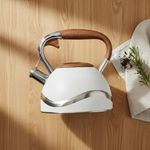 Tetera de 3 L de Acero Inoxidable con Silbato y Asa Tipo Madera