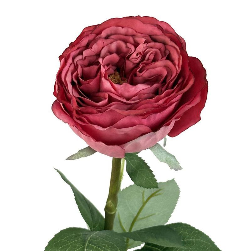 Flor Artificial Rosa Repollo Color Fucsia de 8 cm para Floreros y Arreglos