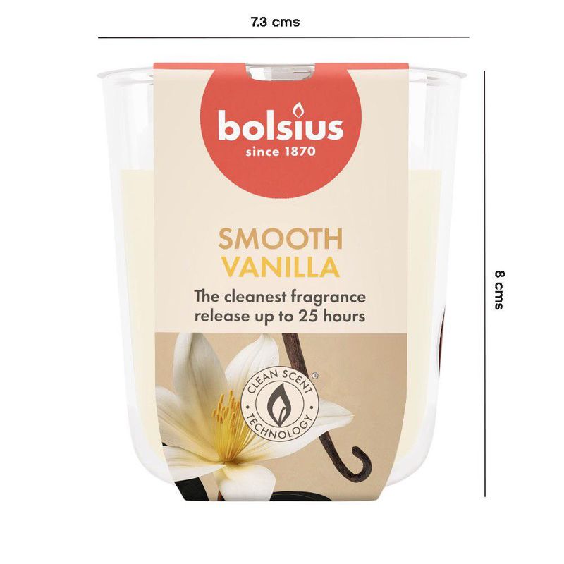 Vela Aromática en Vaso de Vidrio Smooth Vainilla de 80 x 73 mm