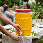 Termo Dispensador de 20 Litros para Bebidas Frías de 38 x 38 x 51 cm Color Amarillo