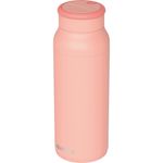 Botella Térmica de Acero Inoxidable de 690 mL con Asa de Silicona Color Rosado Pastel