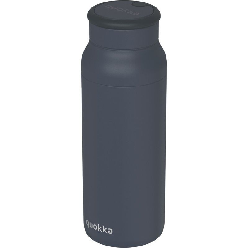 Botella Térmica de Acero Inoxidable para 690 mL con Asa de Silicona Color Negro