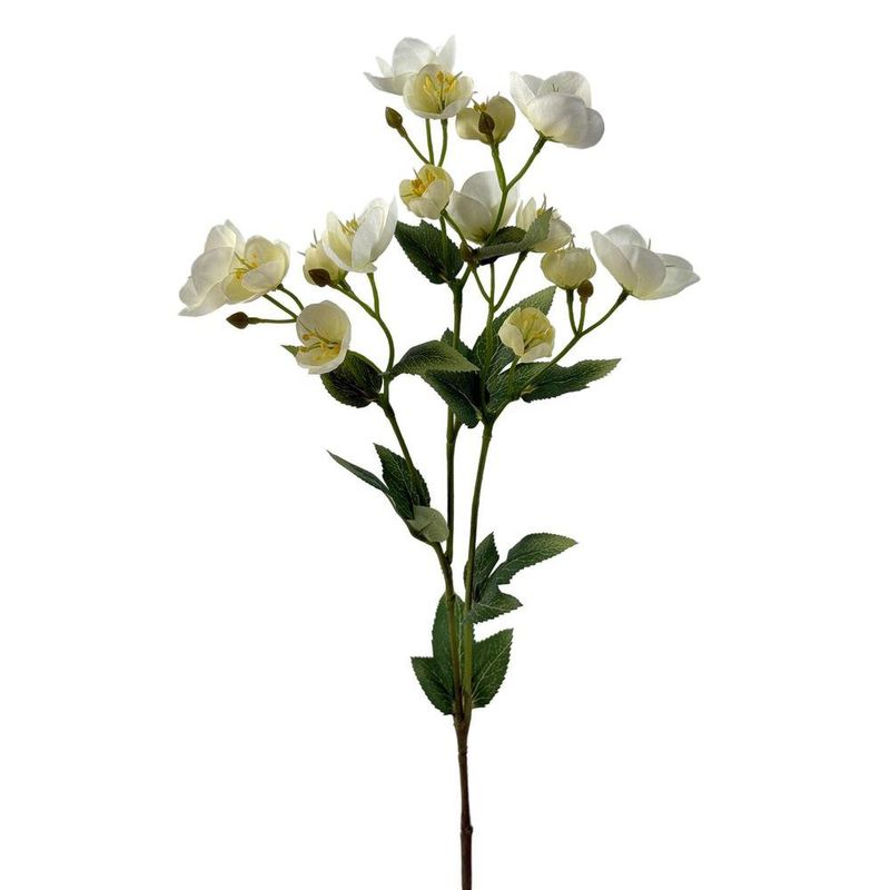Ramo Artificial Heléboro Color Blanco de 15 cm para Floreros y Arreglos