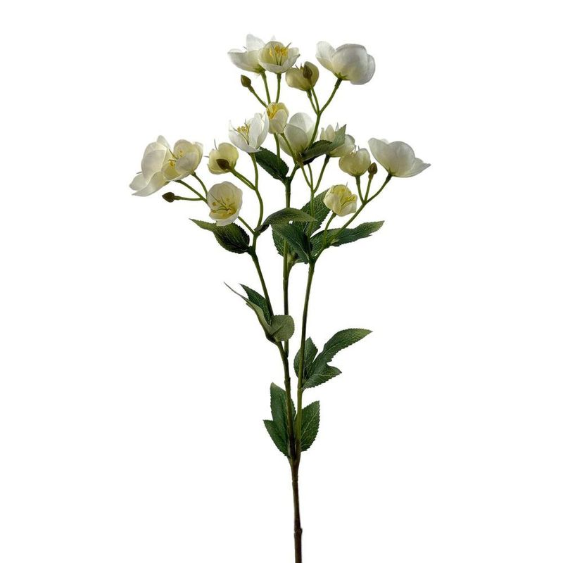 Ramo Artificial Heléboro Color Blanco de 15 cm para Floreros y Arreglos