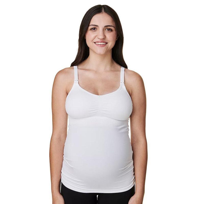 Camiseta Maternal de Lactancia Blanca Talla XL