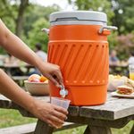 Termo Dispensador de 20 Litros para Bebidas Frías de 38 x 38 x 51 cm Color Naranja