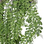 Planta Artificial Helecho Colgante con Maceta de 55 cm Color Verde para Interior