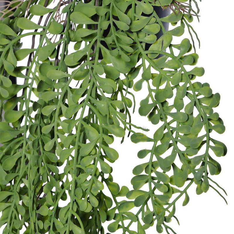 Planta Artificial Helecho Colgante con Maceta de 55 cm Color Verde para Interior