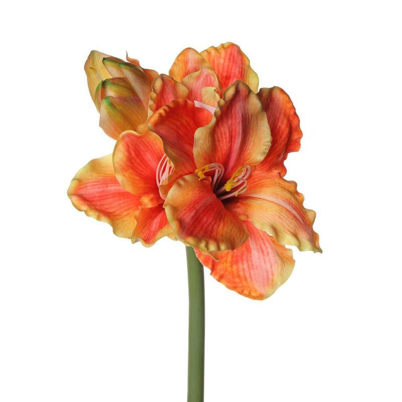 Flor Artificial Amarilis Color Naranja de 83 cm para Floreros y Arreglos