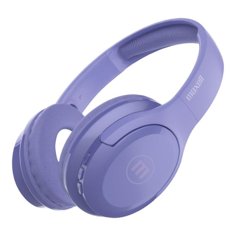 Audífonos de Diadema Inalámbricos Bluetooth MaxPods Últra Livianos Color Lila