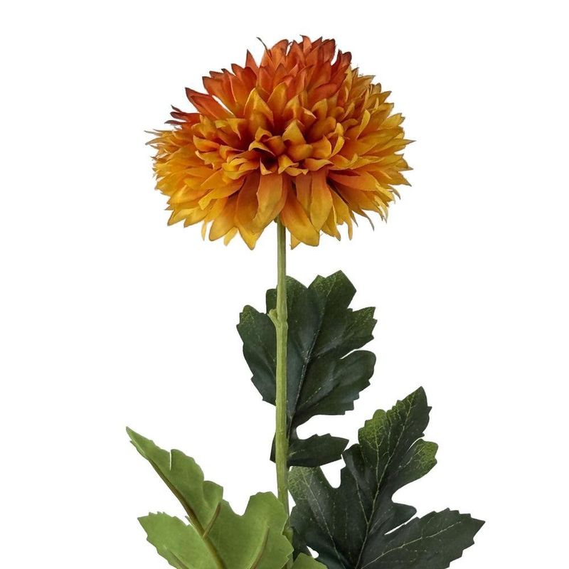 Flor Artificial Crisantemo Color Naranja de 8 cm para Floreros y Arreglos