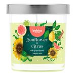 Vela Aromática en Vaso de Vidrio Aroma Girasol y Cítricos