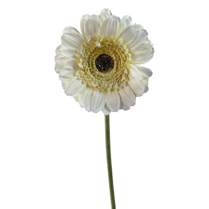 Flor Artificial Gerbera Color Blanco de 8 cm para Floreros y Arreglos