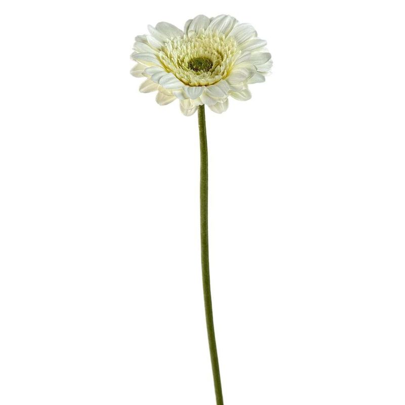 Flor Artificial Gerbera Color Blanco de 8 cm para Floreros y Arreglos
