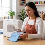 Máquina de Coser Multifunción con 14 Puntadas y Brazo Libre Color Blanco