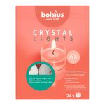 Caja de 24 Velas Crystal Lights en Vaso Cristal Color Blanco