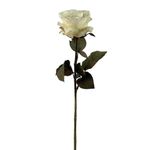 Flor Artificial Rosa Color Blanco de 8 cm para Floreros y Arreglos