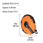 Cinta Métrica con Manivela 9/16 plg x 50 m