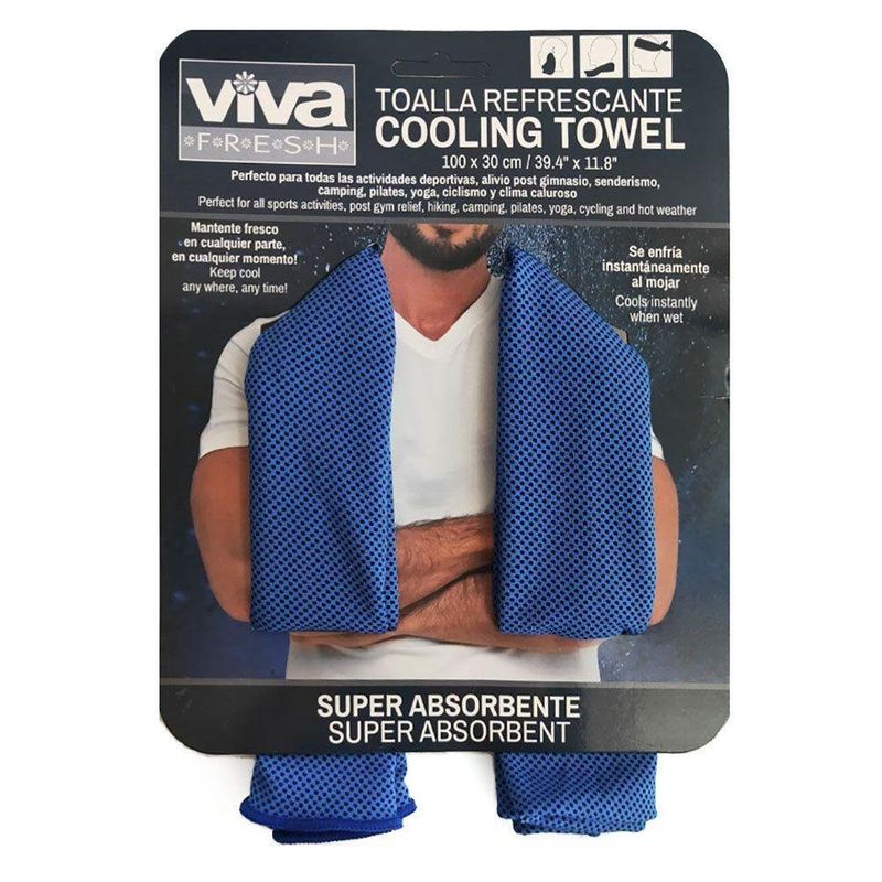 Toalla Refrescante Para Hombre Azul - Viva