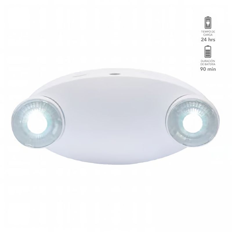 Lámpara de Emergencia LED 4 W Recargable Luz de Día Color Blanco