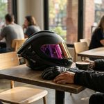 Casco Integral Xpro Sólido Talla M para Motociclista Color Negro Mate con Morado
