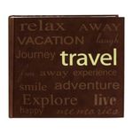 Álbum de Fotos de Gamuza Sintética con Diseño Travel para Fotos de 4 x 6 Plg