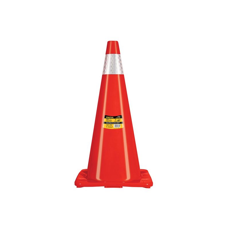 Cono de Precaución en PVC de 70 cm con Reflejante Color Naranja