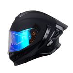 Casco Integral Xpro Sólido Talla L para Motociclista Color Negro Mate con Azul
