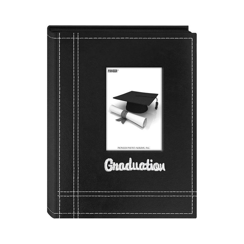 Álbum Mini Bordado de Graduación para 36 Fotos de 4 x 6 Plg Color Negro
