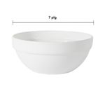Set de 4 Bowls de Vidrio Opal 7 Plg Color Blanco para Servir