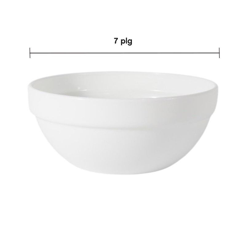 Set de 4 Bowls de Vidrio Opal 7 Plg Color Blanco para Servir