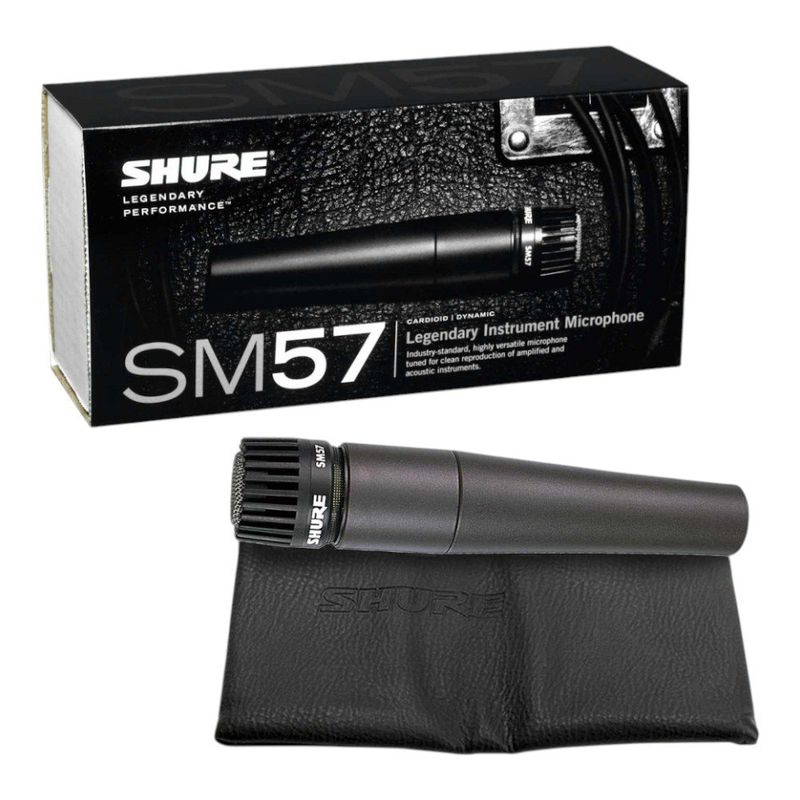 Micrófono Dinámico SM57-LC Cardioide para Instrumentos Color Negro