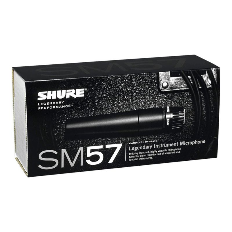 Micrófono Dinámico SM57-LC Cardioide para Instrumentos Color Negro