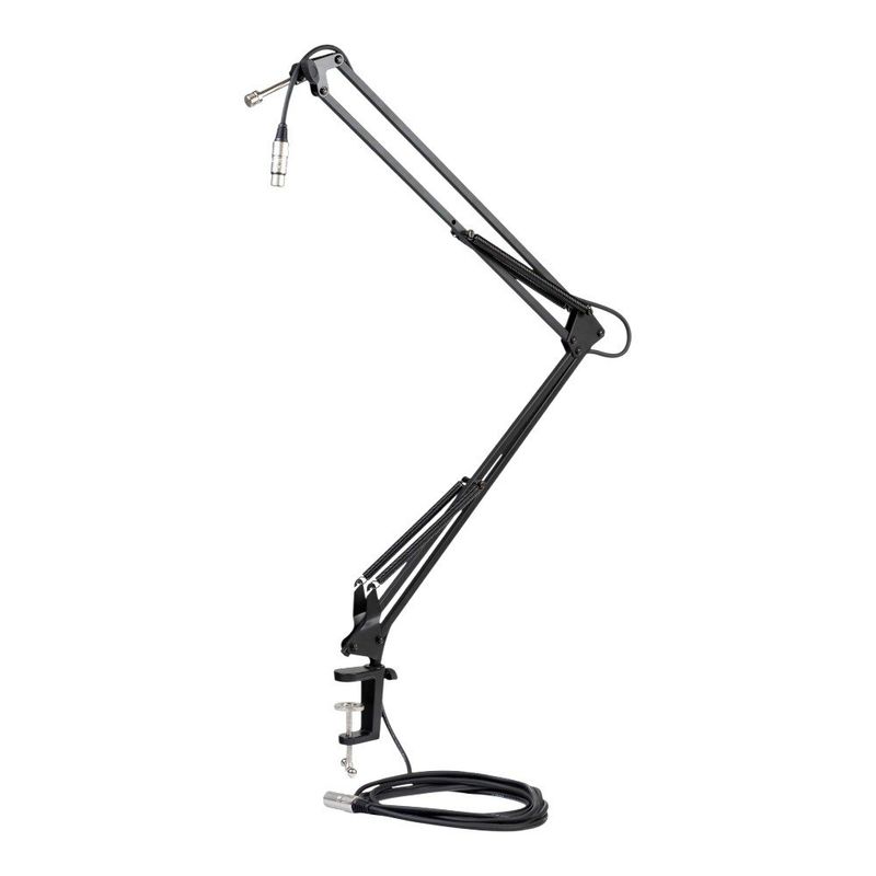 Pedestal de Escritorio para Micrófono DST260 Brazo Ajustable con Cable XLR Color Negro