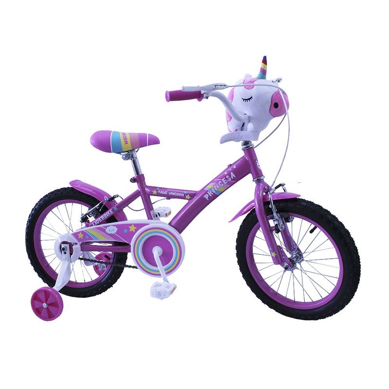 Bicicleta Bmx Rin 16 Para Niña Diseño Unicornio Color Rosado - Lider Bike