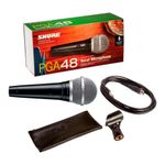 Micrófono Dinámico Shure PGA48-XLR Cardioide con Cable Color Negro