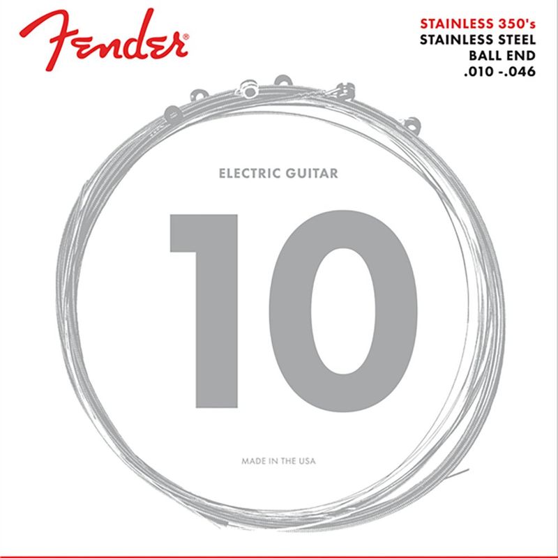 Cuerdas para Guitarra Eléctrica Fender 350R 010-046 en Acero Inoxidable