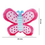 Cojín Decorativo Infantil Diseño Mariposa Color Rosado y Celeste de 90 Cm