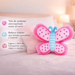Cojín Decorativo Infantil Diseño Mariposa Color Rosado y Celeste de 90 Cm
