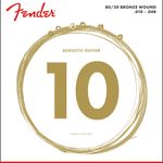 Cuerdas para Guitarra Acústica 70XL Fender 010-048 Color Bronce 80/20