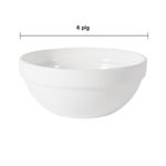 Set de 4 Bowls de Vidrio Opal 6 Plg Color Blanco para Servir